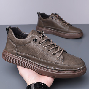 รองเท้าหนังผู้ชายชิโลวาส้นเตี้ย พื้นยาง บุนวม ใส่ทำงานได้ สวมใส่สบาย สไตล์ฤดูใบไม้ผลิและฤดูใบไม้ร่วง - Product Image 3