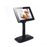 Écran client LCD USB POS 9,7 pouces à prix d'usine, affichage client monté sur poteau, résolution 1024x768, compatible multi-OS