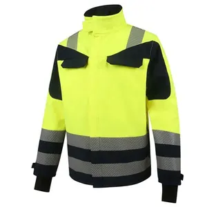Cycling Safety Reflective Jacket Softshell Jacket Brand Spandex / Polyester Shell Safari Jacket Regular Clothing Length Slim