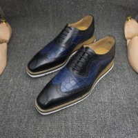 Chaussures décontractées pour hommes, en cuir véritable, légères, à plateforme, chaussures de créateur, 1 paire MOQ