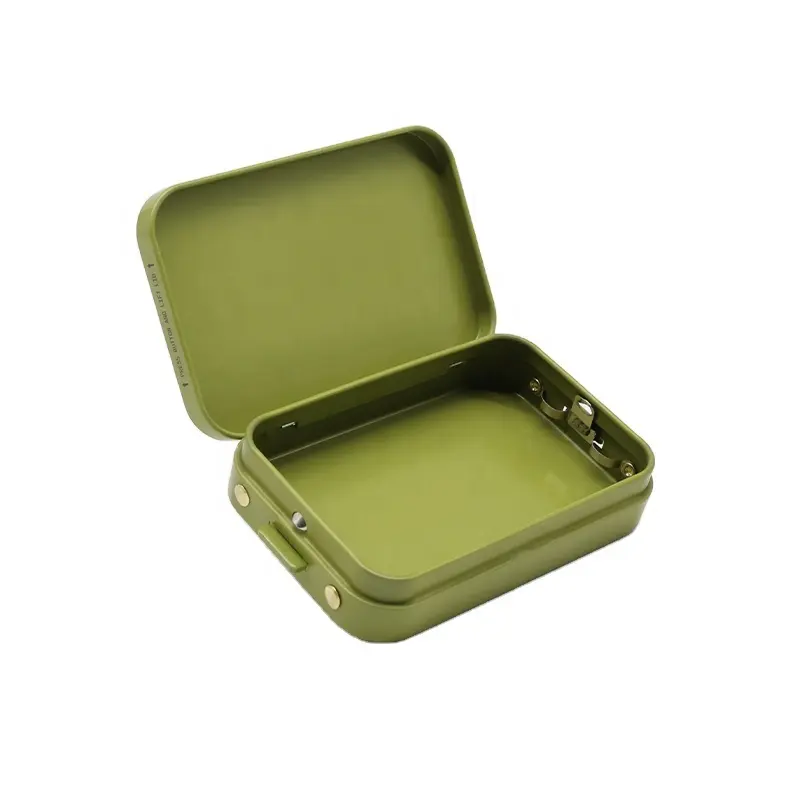 Child Resistant Closer Tins Container With Hinged Lid and Airtight Smell Proof For Pre Roll Packing Child Proof Tin Can