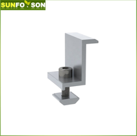 Colliers de fixation pour panneaux photovoltaïques 30mm 35mm en aluminium, colliers d'extrémité pour modules solaires, anodisés argent/noir naturel, résistance au vent jusqu'à 60 m/s
