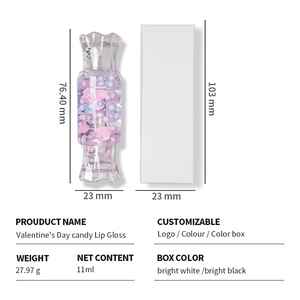 Gloss hydratant pour les lèvres, effet repulpant, infusé de pétales de <span class=keywords><strong>rose</strong></span> et d'or, huile pour les lèvres hydratante, gloss à lèvres avec de vraies fleurs à l'intérieur - Product Image 6