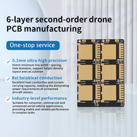 Carte de contrôle de vol pour drones HDI à 6 couches, carte de circuit imprimé multicouche haute performance TG170 FPV UAV, prototype rapide