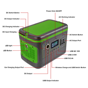 แบตเตอรี่สำรองพลังงานแสงอาทิตย์ 600W 220V สถานีพลังงานลิเธียม เครื่องกำเนิดไฟฟ้าพลังงานแสงอาทิตย์ขนาดเล็ก พาวเวอร์แบงค์แบบพกพา สถานีชาร์จ - Product Image 4