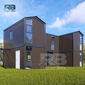 Luxury 2 3 Bedroom Portable Mobile Home Cabin House 2 Floor Modular Prefabricated House Portable Hotel Tiny <b>Container</b> House - Product Image 4