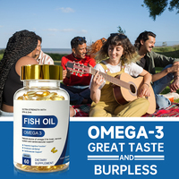 Capsules d'huile de poisson Oméga-3 OEM ODM, 60 unités, pour un soutien nutritionnel et bien-être quotidien