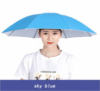 Parapluie-chapeau à fixation frontale avec revêtement argenté, petite taille, faible MOQ, pour l'extérieur, personnalisable avec logo - Vente en gros 2026