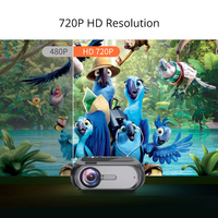 Projecteur de cinéma maison Touyinger T8 4000 lumens 720p LED avec haut-parleur intégré, mini projecteur vidéo portable