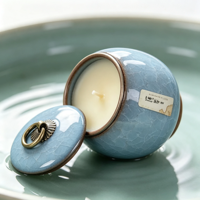 Eiskristall-Transmutationsglasur Keramikgefäß Duftende Handgefertigte Sojawachs Blumen-Aromatherapie Brenndauer 20-40 Stunden Schlafzimmer-Dekoration