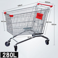 Panier de jouet en métal de siège de chariot de supermarché d'épicerie de centre commercial personnel d'approvisionnement