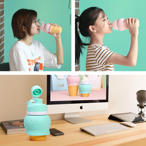 Nouvelle bouteille d'eau pliable en silicone colorée, légère et compacte, au design unique, brevetée BSCI, pour enfants - Product Image 4
