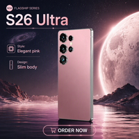 Smartphone Android 6 débloqué S26 Ultra 6,9 pouces 120Hz Deca Core CDMA avec appareil photo IA 108MP, batterie 4855mAh et stockage 16 Go + 1 To