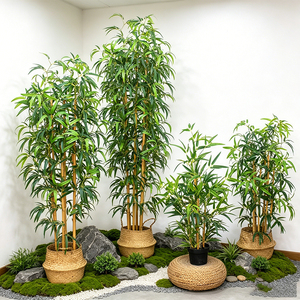 Set di Cespugli di Bambù Artificiali Premium con Più Steli, Vegetazione Artificiale per Design d'Interni e Spazi Commerciali - Product Image 1
