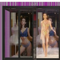 Écran LED transparent haute résolution 3D à vision directe, mur vidéo publicitaire, affichage en verre couleur pleine, prix d'usine P7.82