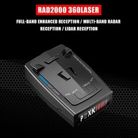 Nouveau 360 2024 °   Détecteur de radar de voiture avec détection de vitesse laser, alerte vocale, détecteur anti-radar RAD2000 pour véhicule