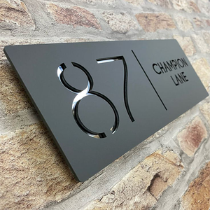 Numéros de maison <span class=keywords><strong>d</strong></span>écoupés au laser sur mesure <span class=keywords><strong>pour</strong></span> extérieur, plaques de <span class=keywords><strong>porte</strong></span> durables, design vierge, lettres et chiffres modernes - Product Image 5