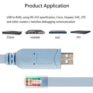Cable de Consola USB a RJ45 de Alta Calidad de 1.8m y Cable de Depuración de Consola <span class=keywords><strong>para</strong></span> Switches y Routers con Cobre Libre de Oxígeno - Product Image 2