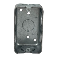 Caja de Conexiones de Acero Galvanizado Anticorrosión, Resistente al Fuego, Duradera, de 2.0 mm de Espesor, con 7 Orificios, 3.5x2x1.5 Pulgadas, de Una Sola Unidad, 3/4 de Pulgada