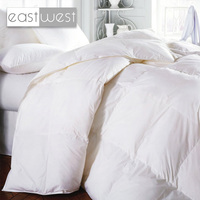 Est-ouest personnalisé de haute qualité duvet d'oie drap de lit couette insérer respirant blanc doux et confortable hôtel couette