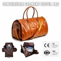 Sac de voyage pliable en cuir PU personnalisé 3282 avec compartiment à chaussures, fermeture éclair, imperméable, pour femmes