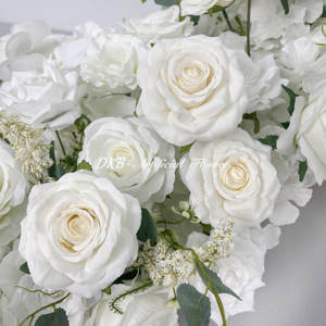 Suministros de decoración para eventos de boda corredor de flores blancas corredor de pasillo de flores para decoración de eventos - Product Image 5