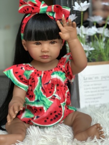 <span class=keywords><strong>R</strong></span> & B Bebe Reborn Poupee En boneka bayi baru lahir silikon cetakan boneka anak perempuan Ropa Para Bebes hitam MuEcas Bonitos De Silicona - Product Image 6