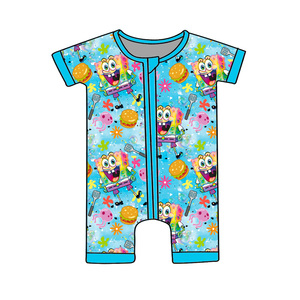 2026 OEM 夏季竹纤维睡衣幼儿儿童连体衣短袖薄款连体衣新生儿婴儿睡衣 - Product Image 2