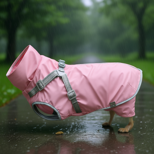 Impermeable para Perros Pontis Rain Harness Cape Xs Rosa con Correas Ajustables para Uso en Exteriores - Product Image 3