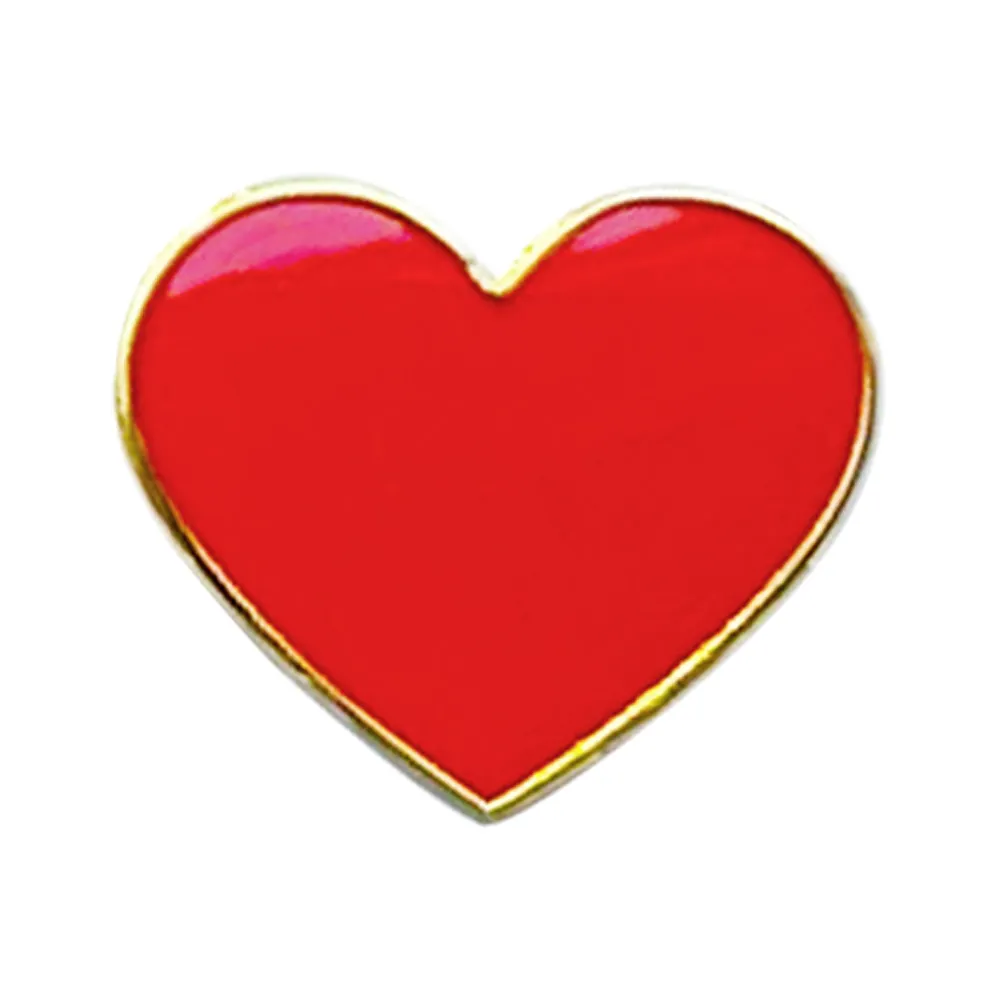 Cina fabbricazione Custom Made Soft Hard Metal Red Love Heart spille stampate Offset spilla con distintivo smaltato
