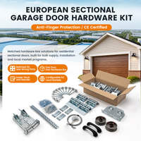 Kit de Herrajes para Puerta de Garaje Galvanizada Europea, 5 Paneles, Antihuellas, CE, Juego Completo para Puerta Seccional de 40 mm, Venta al Por Mayor, OEM