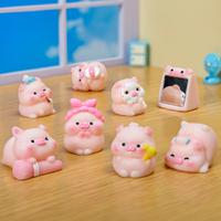 Groothandel gemengde mini hars varkensfiguren miniatuur varkens ornamenten voor poppenhuis feeëntuin DIY knutselwerk tafeldecoratie huisdecoratie