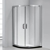 Cabine de douche Quadrant Type Cadre en aluminium Portes de douche coulissantes à voie ouverte Cabine de douche de vente chaude