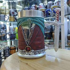 Jarra de Cerveza Esculpida Tridimensional Estilo Medieval Europeo, Vintage, Pirata, El Señor de los Anillos, con Diseño de Dragón, Adorno para el Hogar - Product Image 5