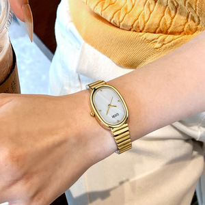 <span class=keywords><strong>Reloj</strong></span> de Mujer con Correa de Acrílico y Aleación Ovalada Fritillaria, Movimiento de Cuarzo, Resistente al Agua 30M, Exquisito y Moderno para Estudiantes - Product Image 4