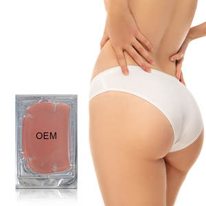 Máscara de realce y estiramiento de glúteos para mujer, mascarilla transparente de colágeno dorado y rosa - Product Image 1