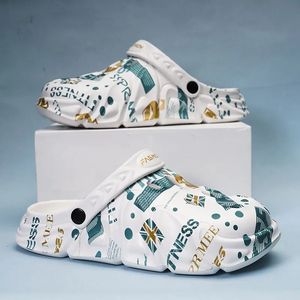 Nouvelles sandales tendance pour hommes, sabots, pantoufles, semelle souple, sandales de plage pour hommes, sabots, impression couleur, respirantes, Zapatillas Hombre - Product Image 5