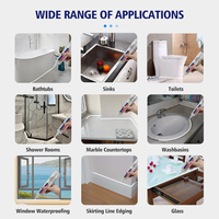 Sellador de Silicona SANVO 3X Clase 0 Ecológico y Resistente al Moho para Esquinas de Duchas, Impermeabilización de Baños y Trabajos en Madera