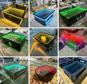 Table de <span class=keywords><strong>bar</strong></span> LED avec logo personnalisé, table VIP professionnelle pour KTV, table basse avec changement de couleur RVB et structure en acier inoxydable - Product Image 1