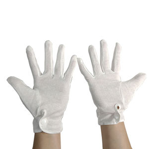 Guantes de Algodón Blancos Antideslizantes con Puntos de PVC, 100% Algodón, para Camareros, Conductores y Funerales - Product Image 2
