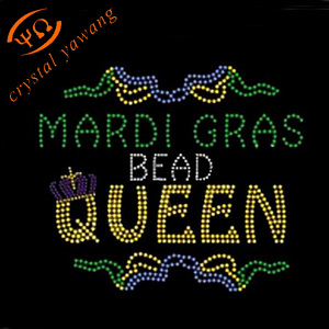 ลายปักติดเสื้อแบบรีดร้อน ลายมาร์ดิกราส์ พร้อมลายดอกฟลอร์เดลิส สำหรับงาน DIY - Product Image 2