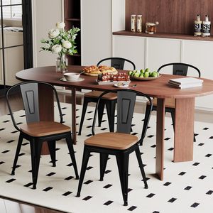 Meubles de bistrot industriels d'extérieur en métal vintage, tables et chaises pour restaurant et café - Product Image 1