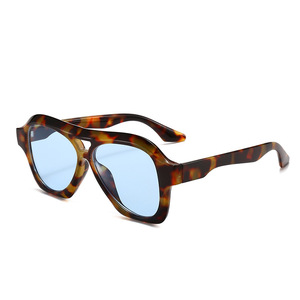 Gafas de sol retro de aviador con montura completa UV400 para mujer, protección solar, gafas de moda - Product Image 3