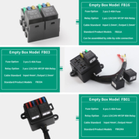 Boîtier de relais vide 12V 24V avec connecteurs, personnalisable, à emplacements remplaçables, pour automobile