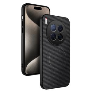 Funda de cuero PU con textura de fibra de carbono para Tecno Camon 40 Premier Camon40 Pro 30 fundas traseras duras magnéticas antideslizantes de parachoques de TPU - Product Image 1