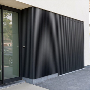 Portes <span class=keywords><strong>de</strong></span> <span class=keywords><strong>garage</strong></span> modernes en acier à ouverture <span class=keywords><strong>basculante</strong></span>, grille extra large, <span class=keywords><strong>porte</strong></span> <span class=keywords><strong>de</strong></span> <span class=keywords><strong>garage</strong></span> <span class=keywords><strong>automatique</strong></span> moderne noire à nervures verticales - Product Image 2