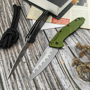 Navaja de bolsillo plegable Ker shaw Dividend 1812 CPM-D2 de acero inoxidable para camping y senderismo EDC con mango de aleación de aluminio T6 - Product Image 2