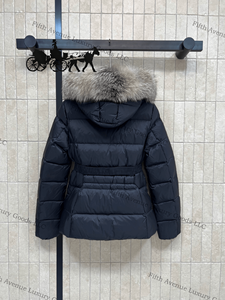 Chaqueta de Plumón de Lujo para Mujer, Chaqueta de Plumón con Capucha de Piel de Zorro Canadiense, Relleno de Plumón de Pato Blanco de Poliéster - Product Image 4