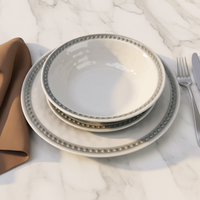 Assiettes jetables en mélamine écologiques personnalisées, forme ronde, vente en gros, avec impression sous glaçure et service OEM