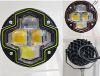 Luz LED para Auto, Motocicleta, Vehículo Todoterreno, Luz Auxiliar de Conducción, Luz Antiniebla, Luz de Trabajo con Luces Altas y Bajas Intermitentes